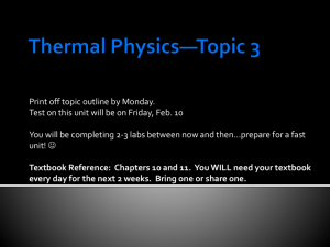 Thermal Physics - Issaquah Connect