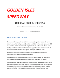 rule book disclaimer - Golden Isles Speedway