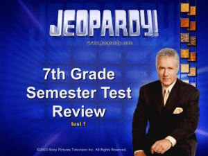 Semester review