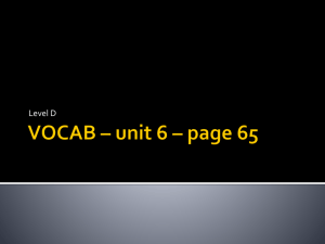 VOCAB – unit 6 – page 65