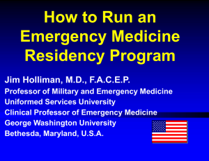 How to Run an Emergency Medicine Residency Program