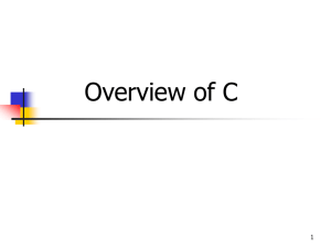 Overview of C