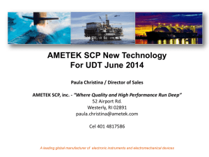 AMETEK SCP New Technology for UDT