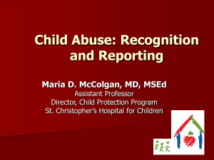 Abuse Lecture - Nursing of Children Network