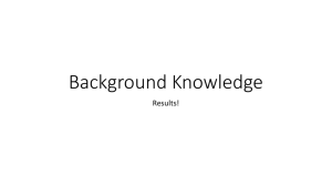 Background Knowledge - Michael Johnson's Homepage