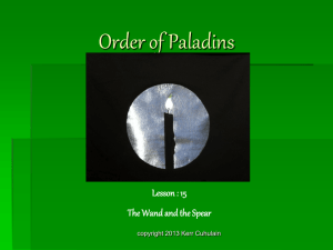 Lesson 15 Powerpoint - The Order of Paladins