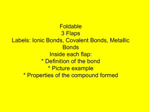 Ionic Bonds