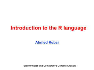 Introduction to the R language