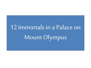 12 Immortals in a Palace on Mount Olympus