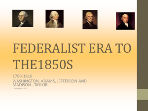 FEDERALIST ERA