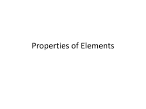 Properties of elements - Curriculum for Excellence Science
