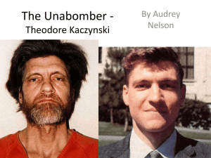 The Unabomber ALN - ecrimescenechemistrymiller