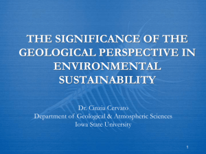 Geological Perspectives on Sustainability