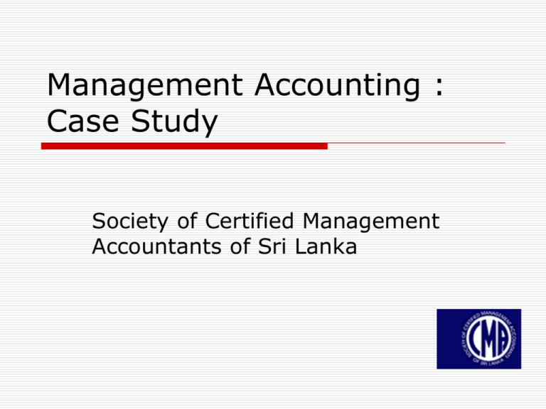 management accounting case study assignment pdf