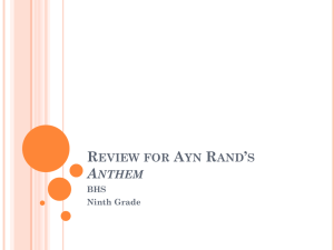 Review for Ayn Rand's Anthem