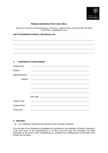 the speaker contribution form