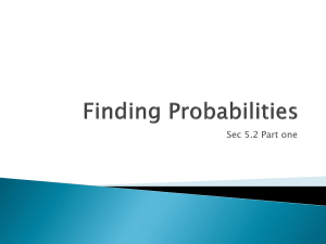 5.2 Finding Probabilities