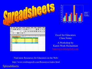 PowerPoint Presentation - Spreadsheets