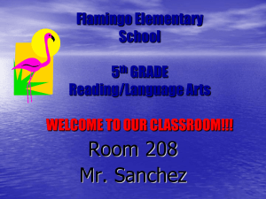 Flamingo Elementary School 5th GRADE Reading