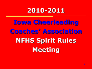 NFHS Spirit Rules 2006-2007 - Iowa High School Athletic Association