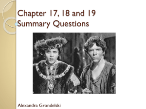 Chapter 17, 18 and 19 Summary Questions