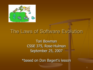 Laws of Software Evolution - Rose