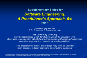 Transparency Masters for Software Engineering: A Practitioner's