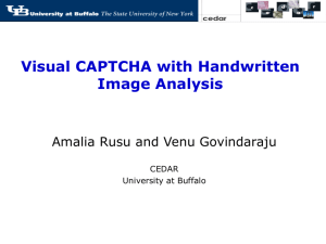 "Visual CAPTCHA with Handwritten Image Analysis," Amalia Rusu