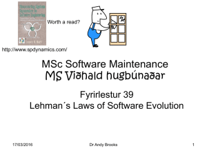 MSc Software Maintenance