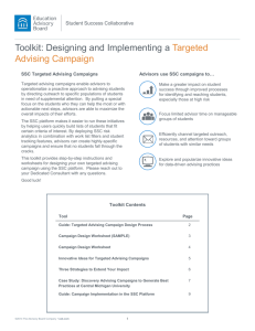SSC Targeted Advising Campaigns Toolkit