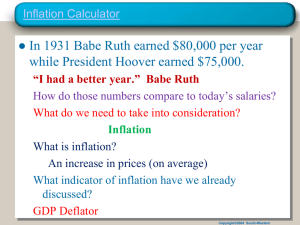 CPI and inflation powerpoint