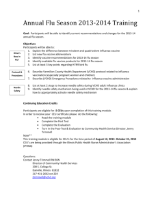 Course: Annual Flu Training Module 2013 Date(s)