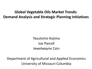 Global Vegetable Oils Market Trends: Strategic Planning Initiatives