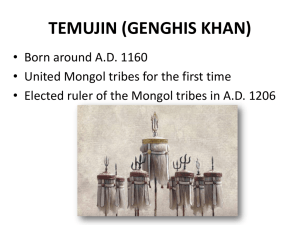 temujin (genghis khan)