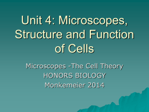 Unit 4: Microscopes, Cells, Tree of Life