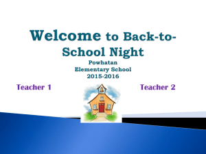 Back-to-School Night Template