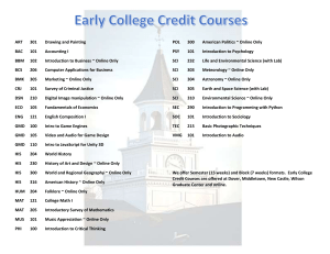 Courses are offered