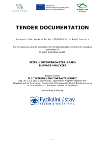 Tender Documentation - ELI – extreme light infrastructure