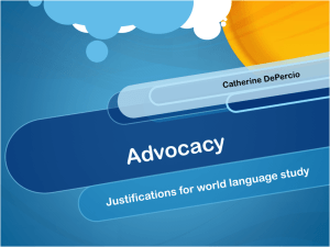 Advocacy - Worldlanguages2011