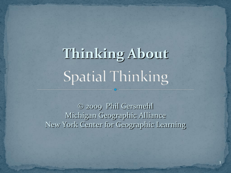 Spatial Thinking PowerPoint.