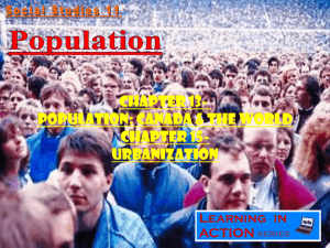 Chapter 13 & 15 Population & Urbanization