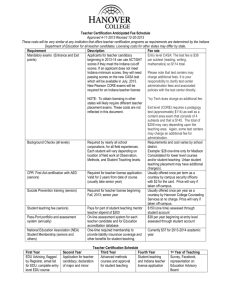 6.3.a Fee schedule for teacher candidates