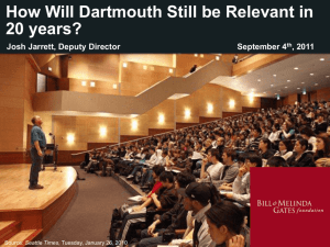 Document Title Here - Dartmouth Strategic Planning