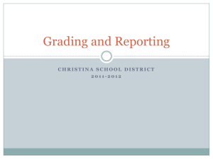 Grading and Reporting - Christina School District