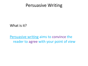 powerpoint on persuasive writing