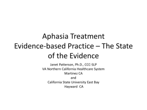 Aphasia Treatment Evidence-based Practice