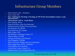 Infrastructure Workgroup Presentation – Portland OR (Sept. 2005)