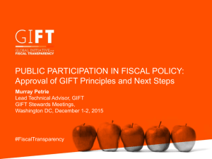 Approval of GIFT Principles and Next Steps, Day 2.