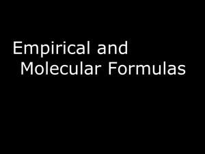 empirical verses molecular formulas