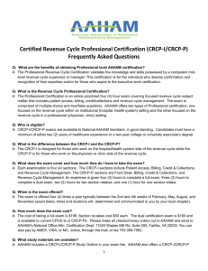 Certified Revenue Cycle Professional Certification